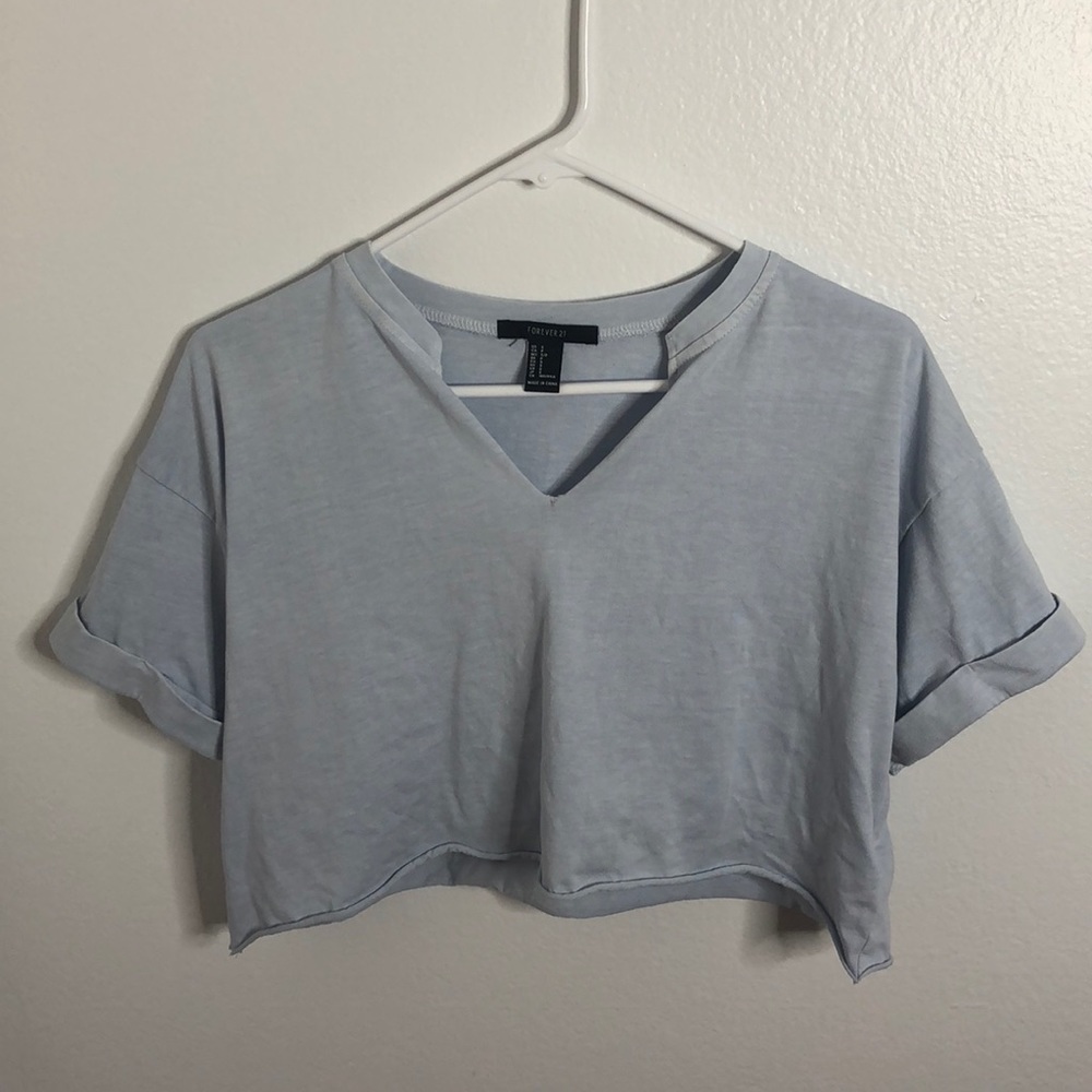 Light Blue Cropped Tee